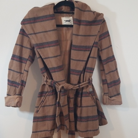 Urban Outfitters Jackets & Blazers - Obey Propaganda Tie Waist Striped Jacket